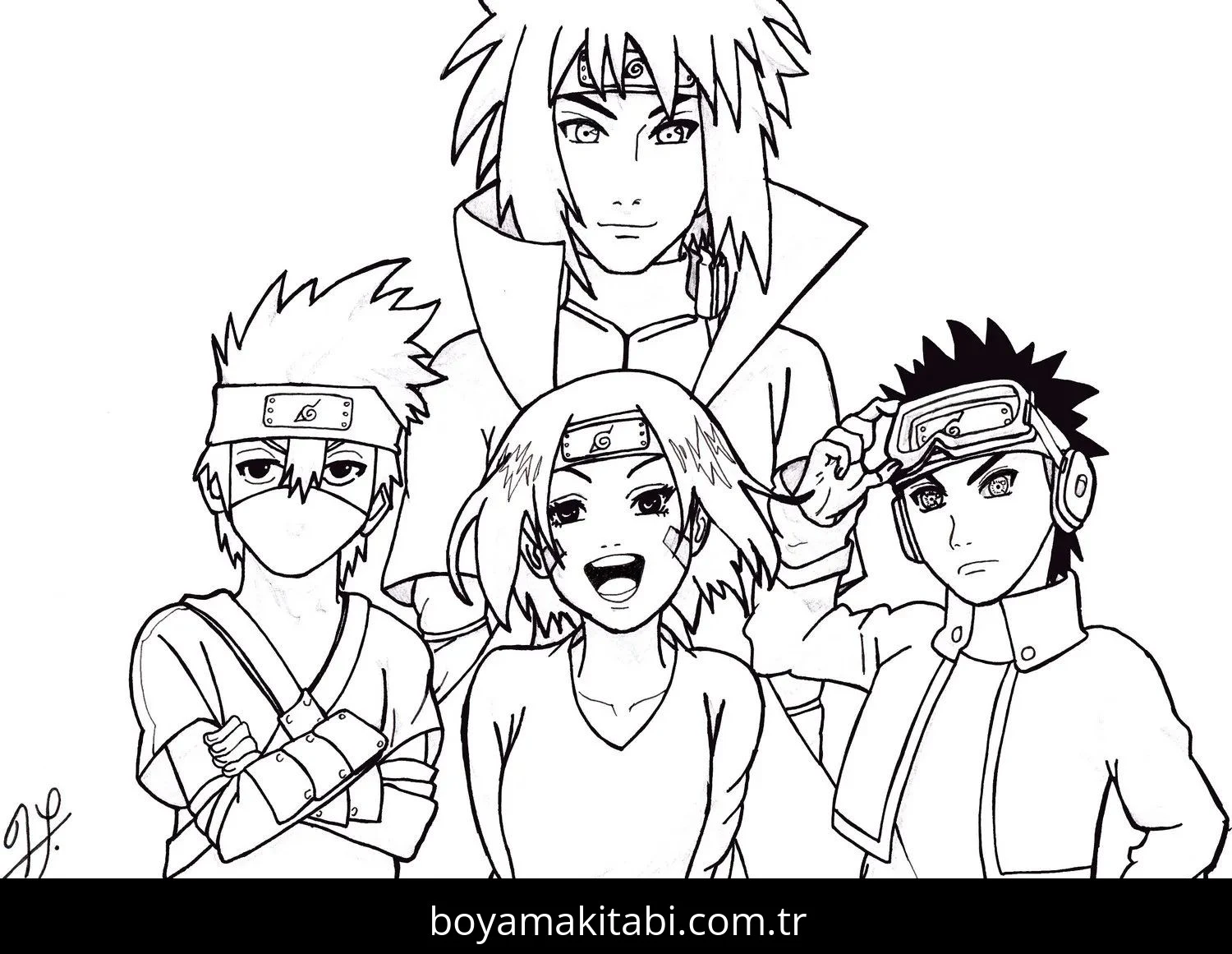 Naruto boyama sayfası #152 – A4 baskıya uygun, ücretsiz yazdır