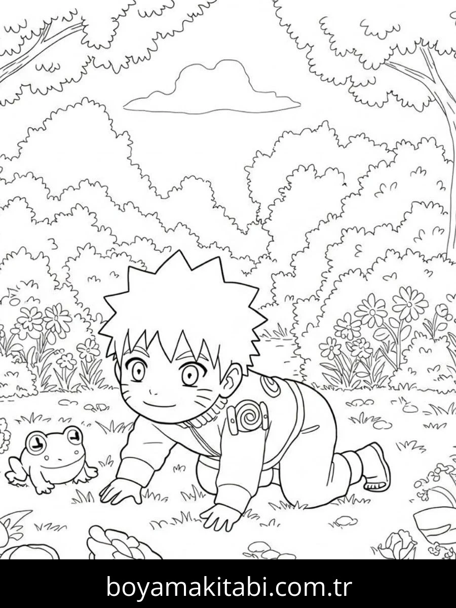 Naruto boyama sayfası #155 – günlük etkinlik önerisi, kolay boyama