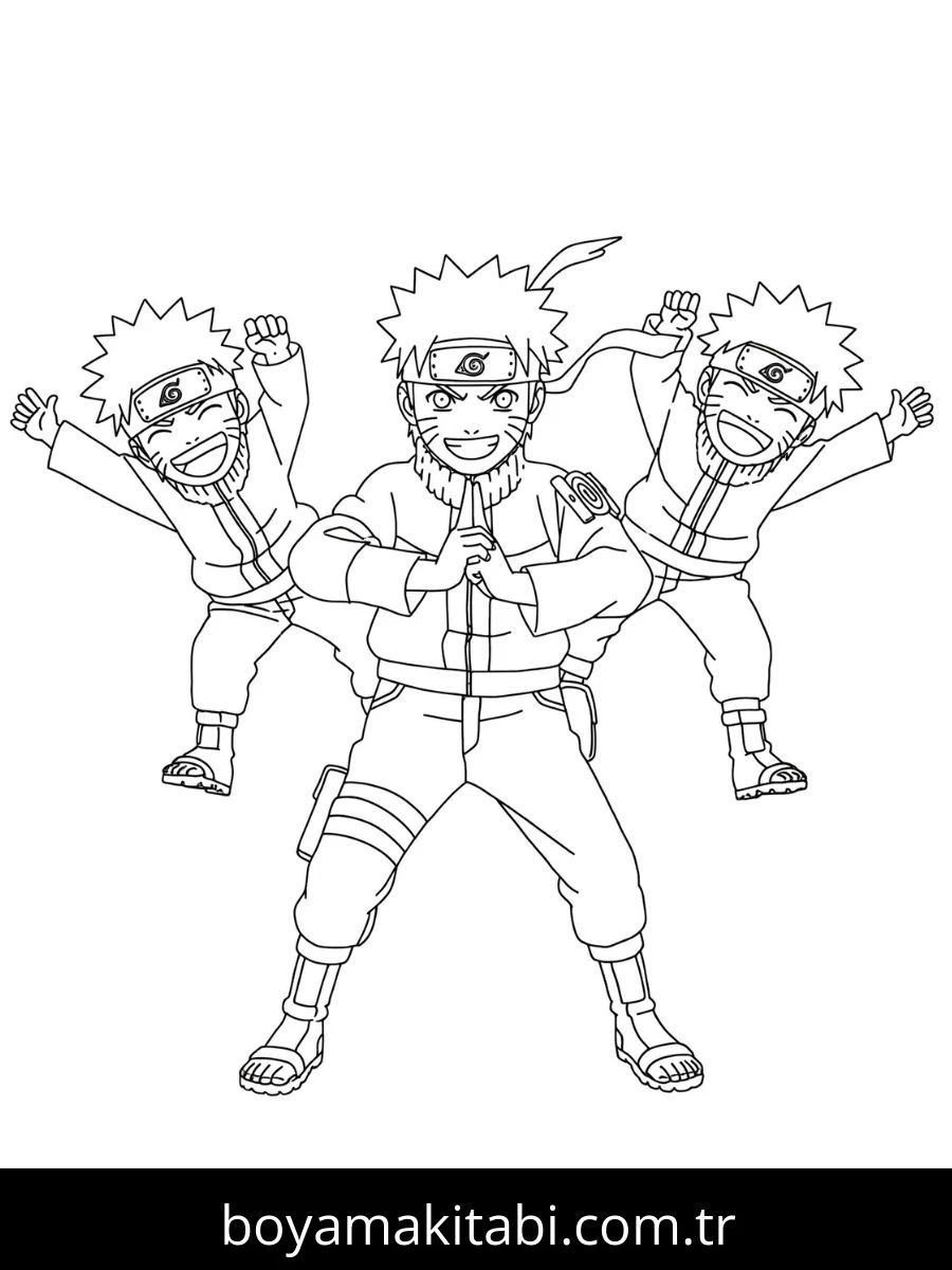 Naruto boyama sayfası #156 – yaratıcı sanat çalışması, eğlenceli etkinlik
