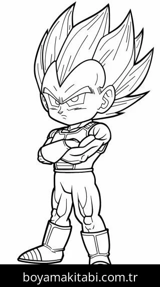 Saiyan boyama sayfası – eğitici aktivite, yaratıcılık