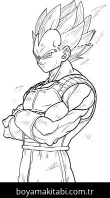 Saiyan boyama sayfası – evde etkinlik, ücretsiz yazdır