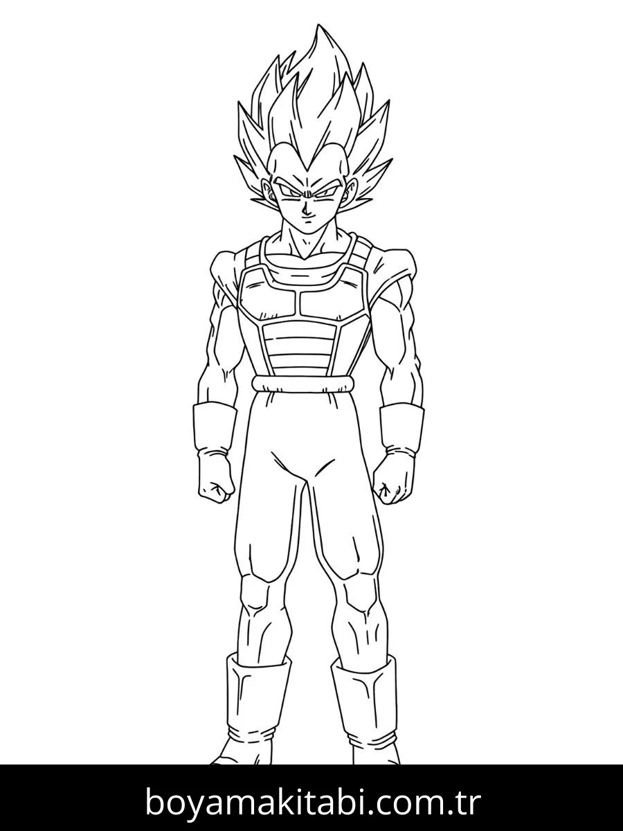 Saiyan boyama sayfası – boyama çalışması, yaratıcılığı geliştirir