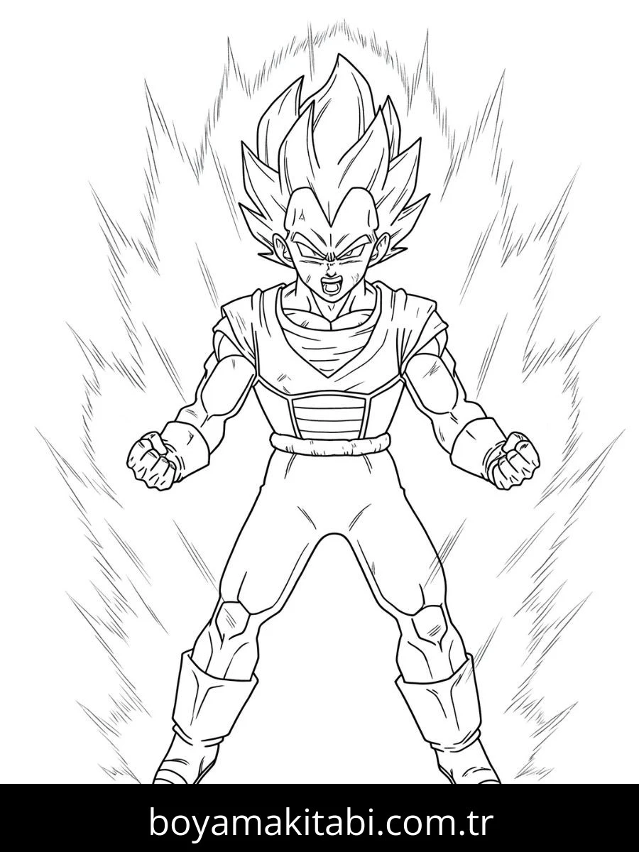 Saiyan boyama sayfası – ücretsiz yazdır, boyama etkinliği