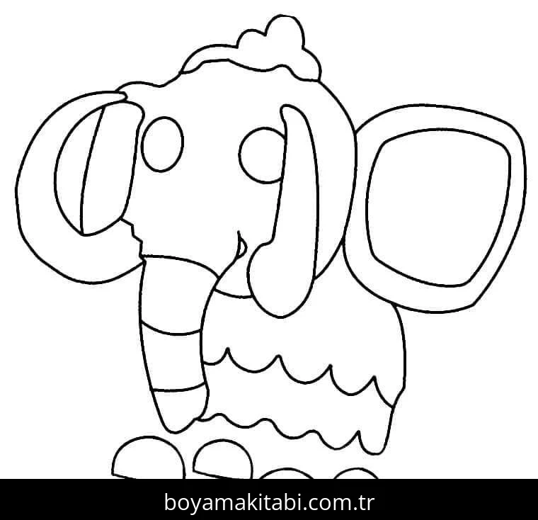 Adopt Me boyama sayfası – basit çizim, kolay boyama