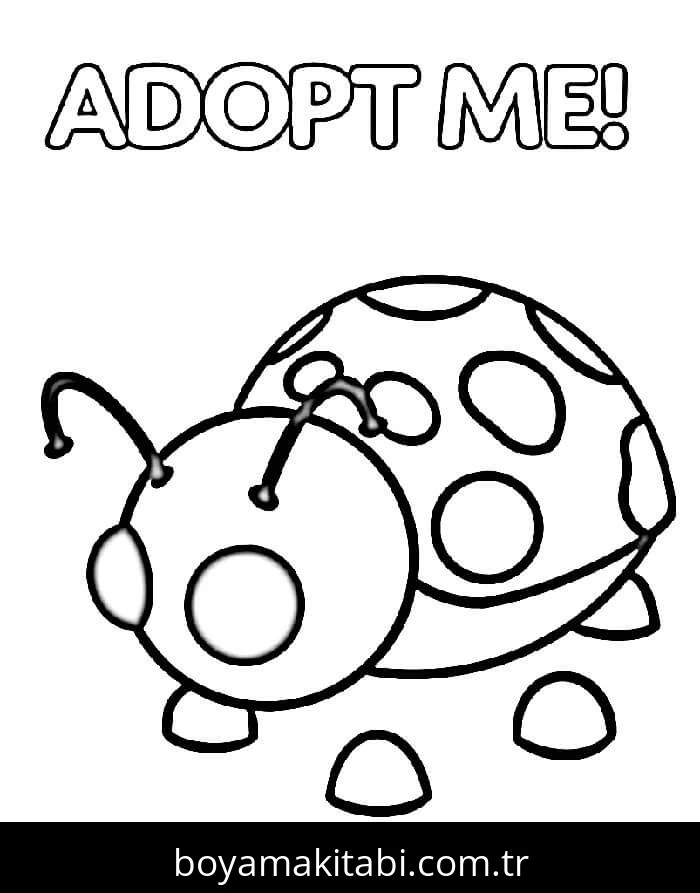 Adopt Me boyama sayfası – kolay boyama, eğitici aktivite
