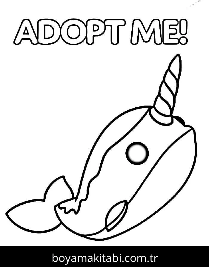 Adopt Me boyama sayfası – sevimli karakter, sanatsal çalışma