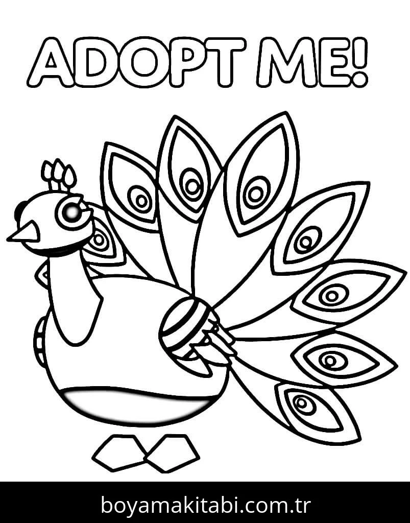 Adopt Me boyama sayfası – el becerilerini geliştirir, boyama çalışması