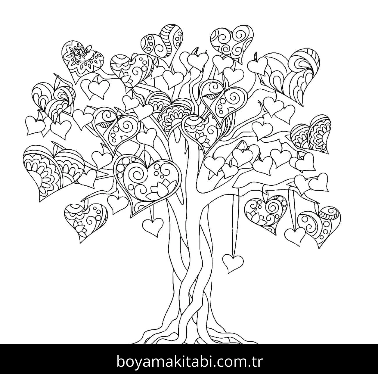 Ağaç boyama sayfası #89 – boyama çalışması, sınıf etkinliği