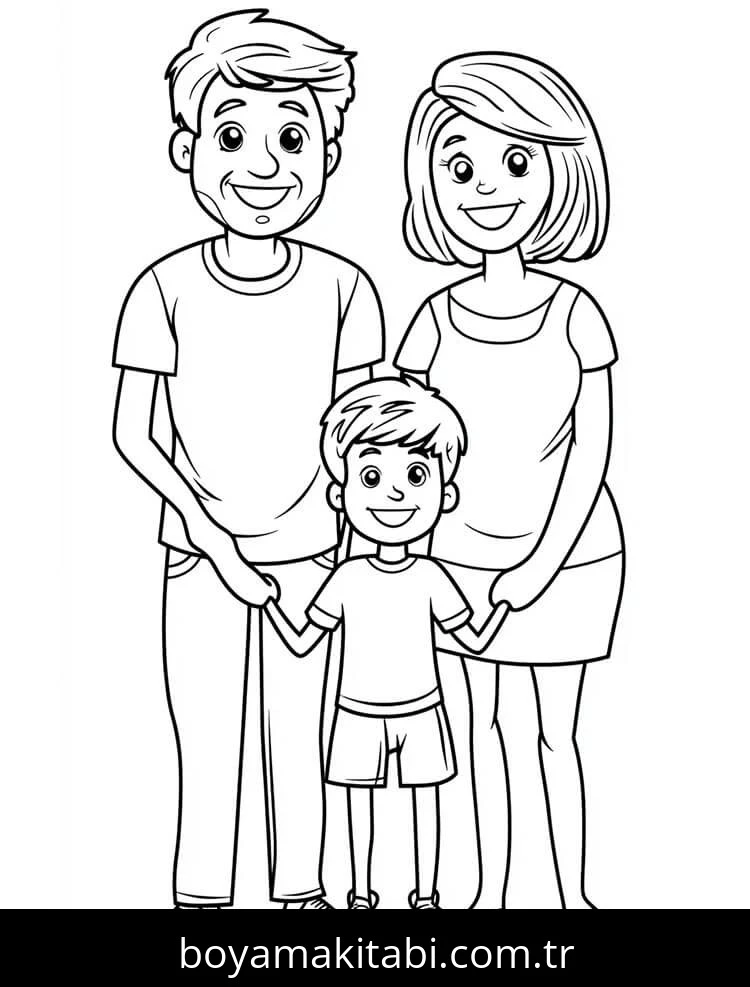 Aile boyama sayfası #28 – yaratıcılık, doğum günü partisi aktivitesi