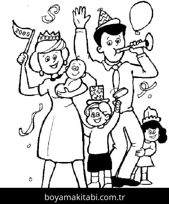 Aile boyama sayfası #51 – ücretsiz yazdır, boyama etkinliği