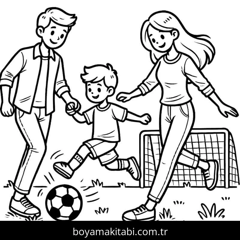 Aile boyama sayfası #56 – yaratıcılığı geliştirir, keyifli zaman