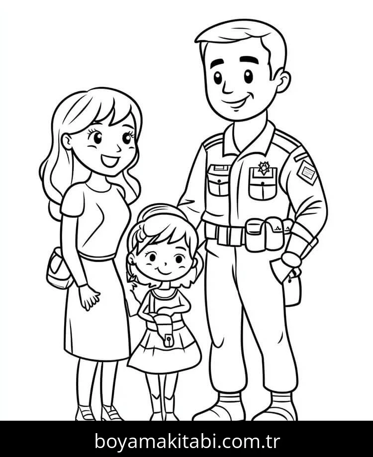 Aile boyama sayfası #57 – okul öncesi, evde etkinlik