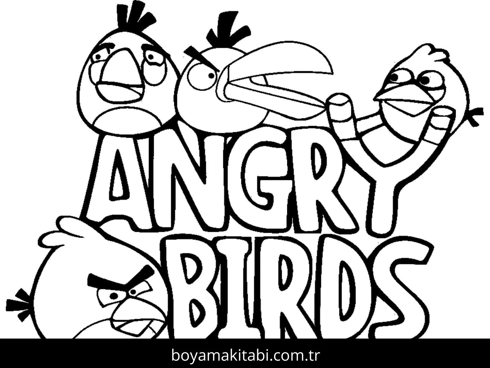Angry Birds boyama sayfası – okul öncesi, evde etkinlik