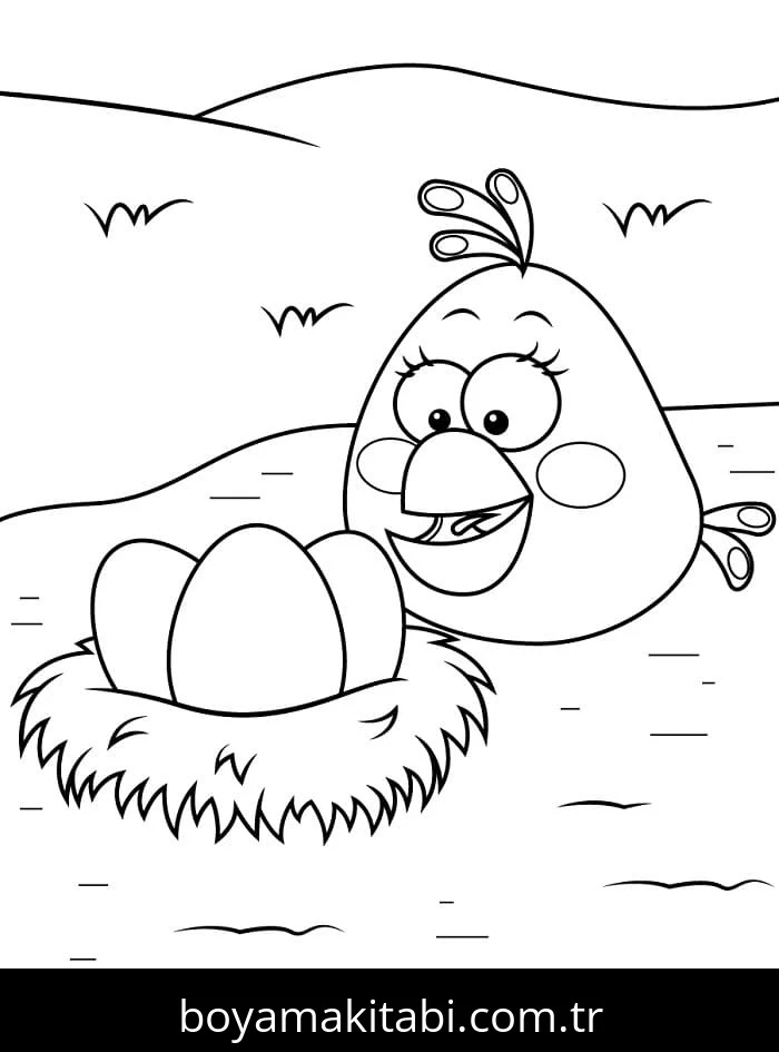 Angry Birds boyama sayfası – eğitici aktivite, yaratıcılık