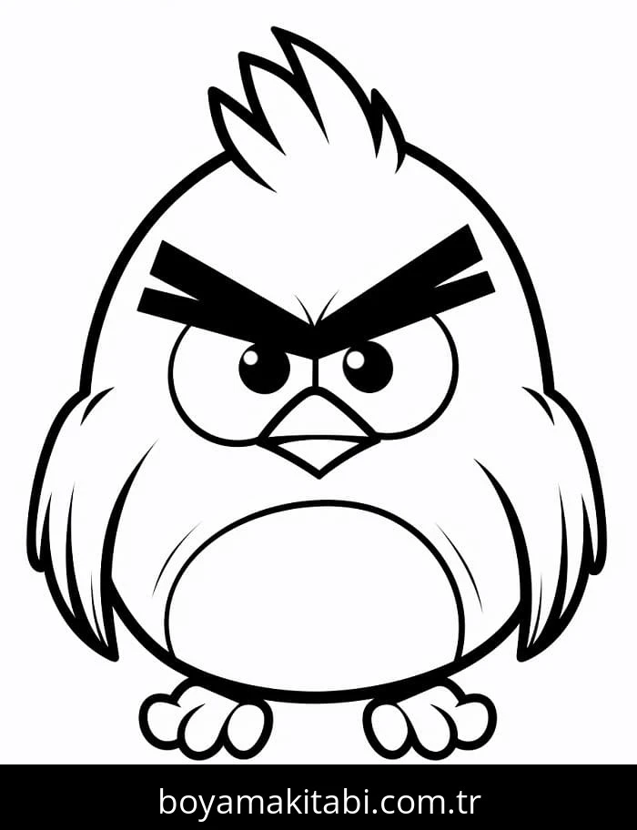 Angry Birds boyama sayfası – sanatsal çalışma, çocuklar için