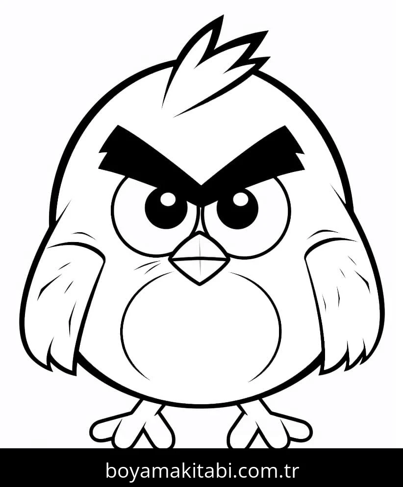 Angry Birds boyama sayfası – keyifli zaman, renkli çizimler