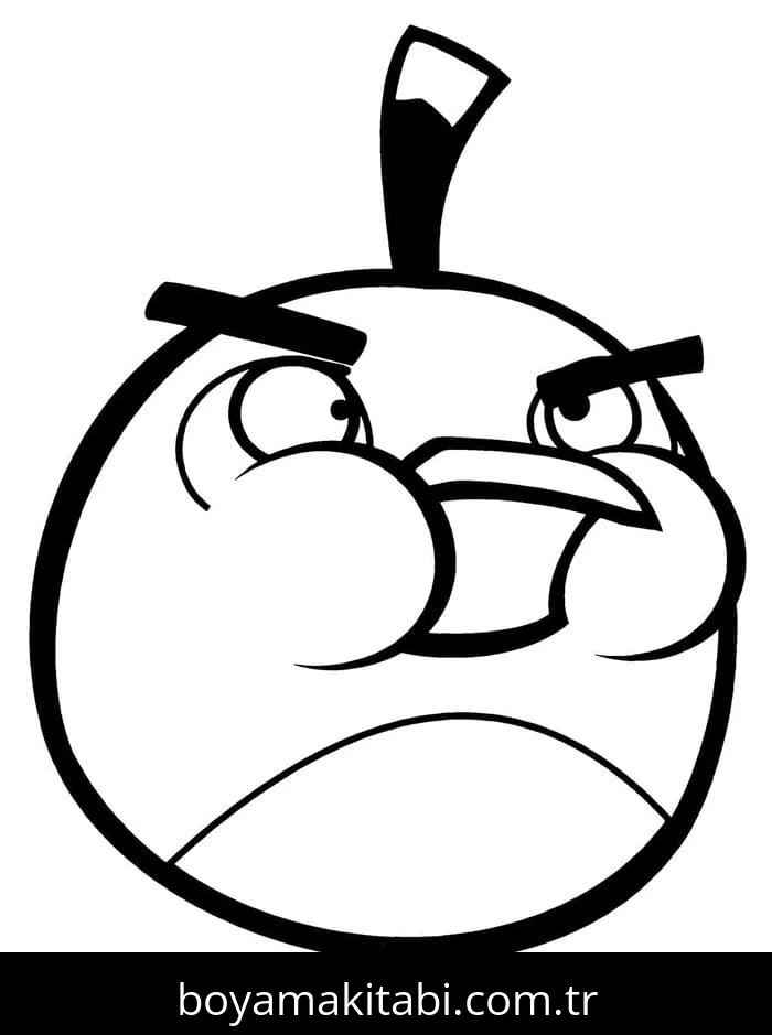 Angry Birds boyama sayfası – sanatsal çalışma, çocuklar için
