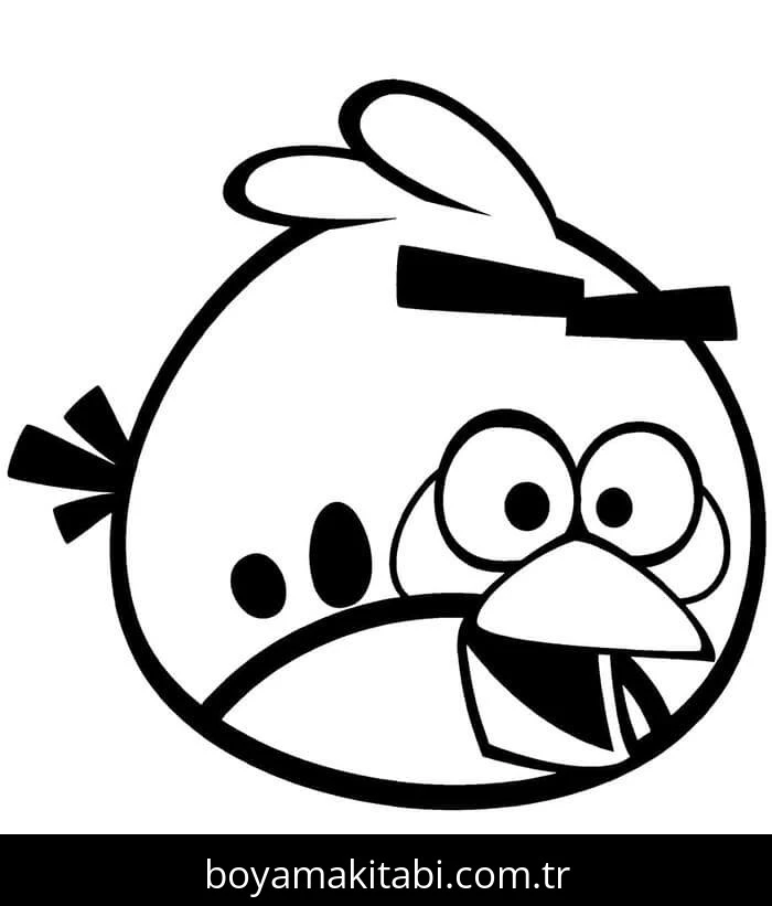 Angry Birds boyama sayfası – basit çizim, kolay boyama