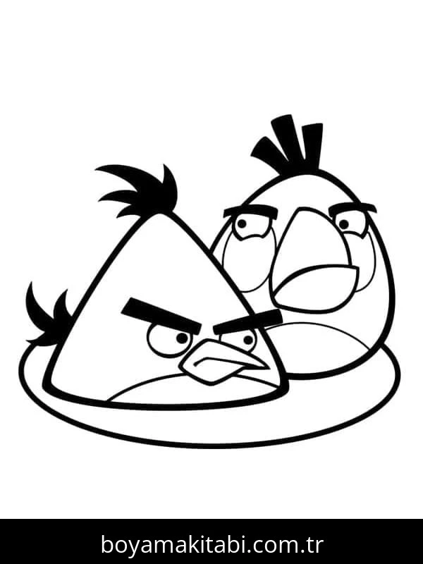 Angry Birds boyama sayfası – kolay boyama, eğitici aktivite