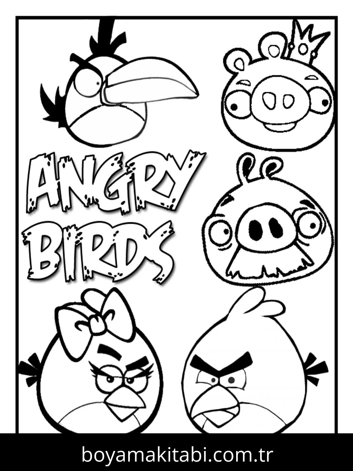 Angry Birds boyama sayfası – yaratıcılığı geliştirir, keyifli zaman