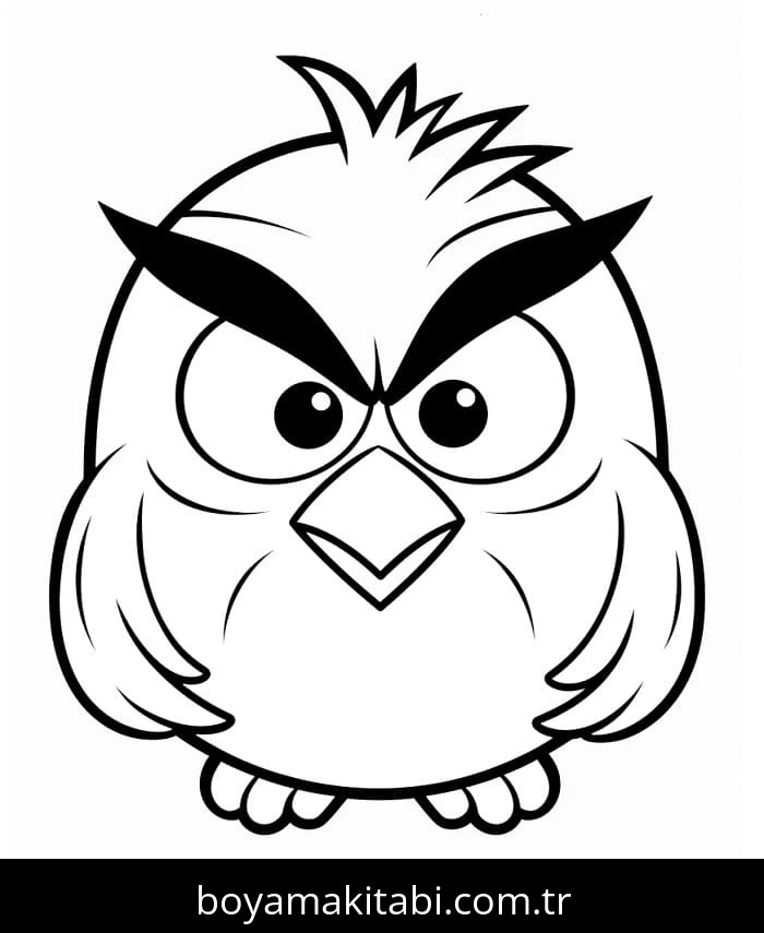 Angry Birds boyama sayfası – okul öncesi, evde etkinlik