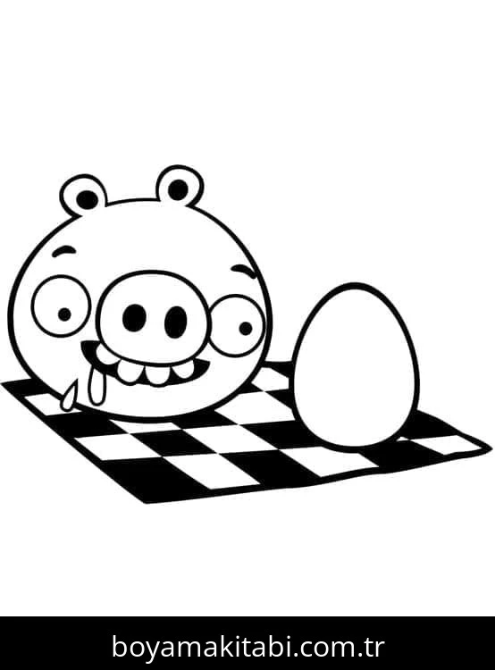 Angry Birds boyama sayfası – basit çizim, kolay boyama