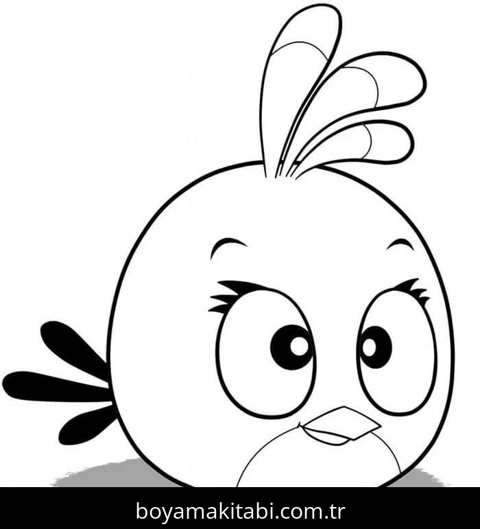 Angry Birds boyama sayfası – boyama çalışması, yaratıcılığı geliştirir
