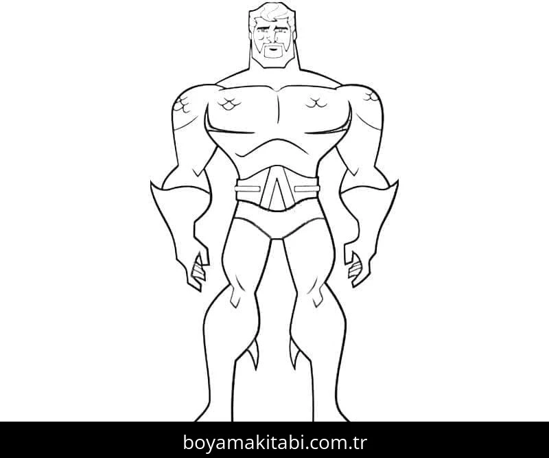 Aquaman boyama sayfası – çocuk aktivitesi, PDF indir