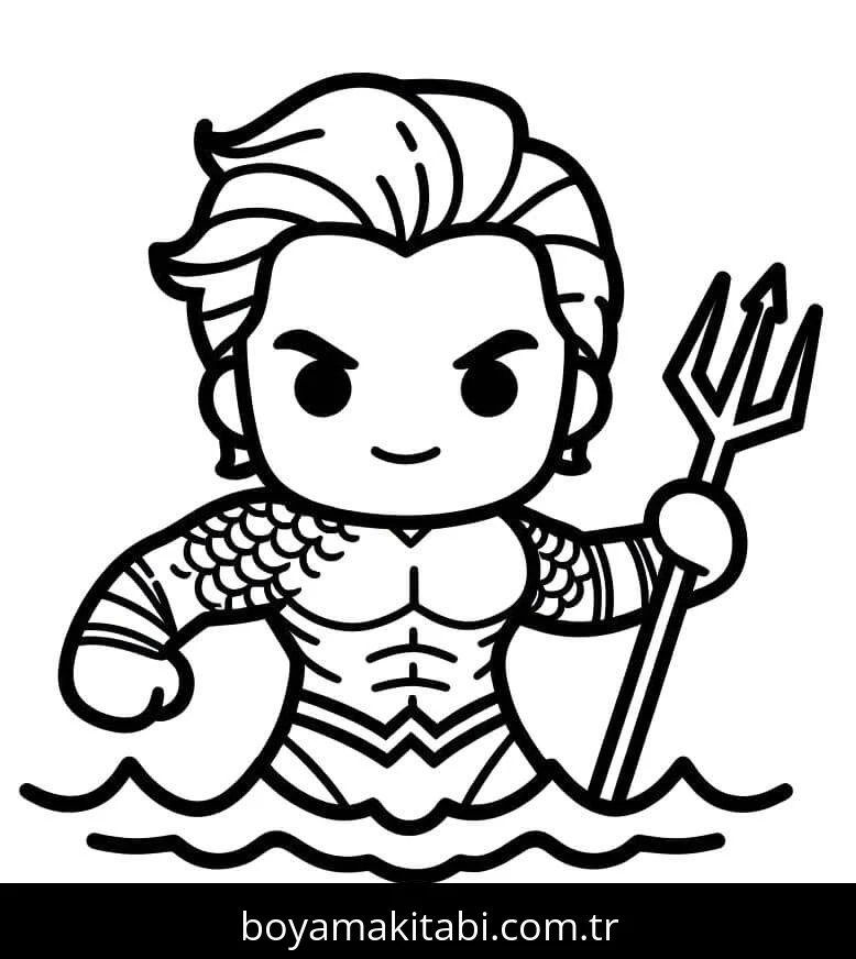 Aquaman boyama sayfası – ücretsiz yazdır, boyama etkinliği