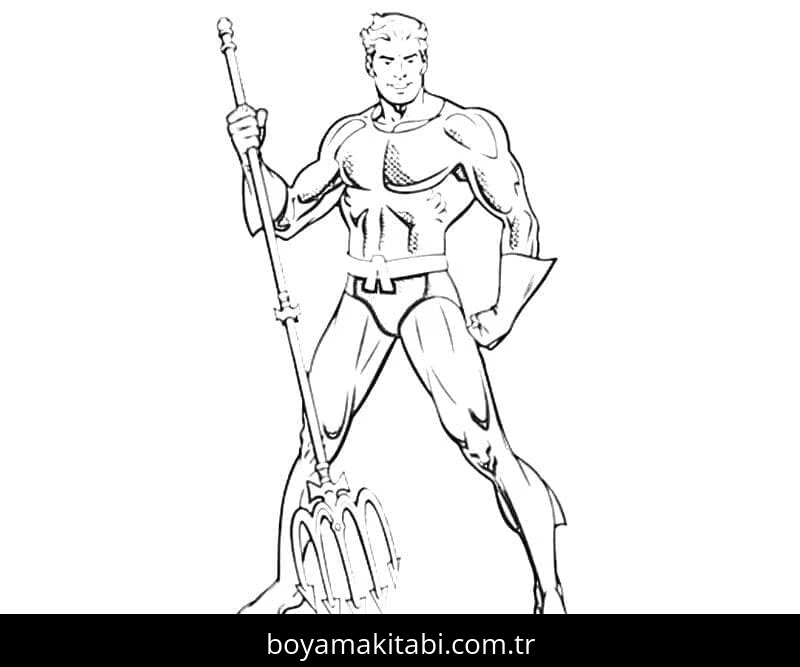 Aquaman boyama sayfası – ücretsiz yazdır, boyama etkinliği