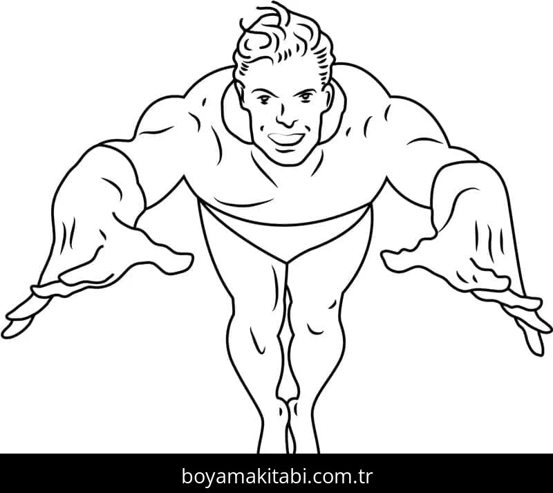 Aquaman boyama sayfası – eğlenceli etkinlik, el becerilerini geliştirir