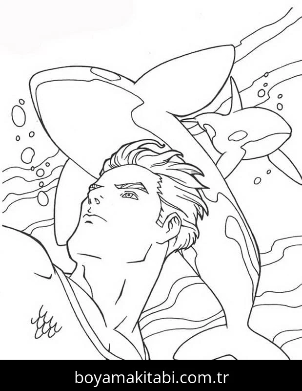 Aquaman boyama sayfası – yaratıcılığı geliştirir, keyifli zaman