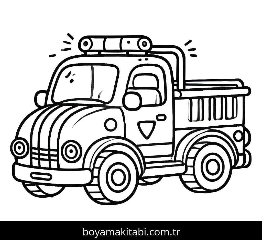 Araba boyama sayfası – yaratıcılık, eğlenceli etkinlik