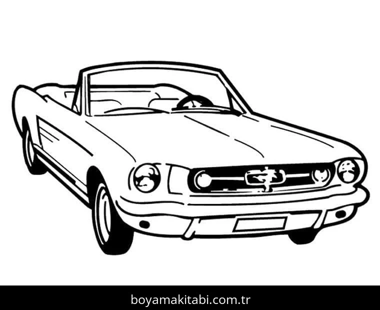 Araba boyama sayfası – çocuk aktivitesi, PDF indir