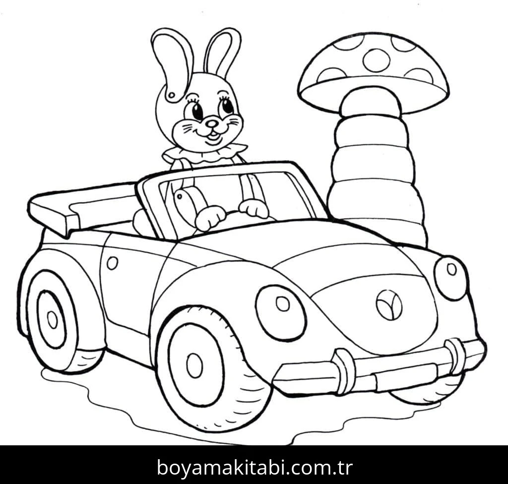 Araba boyama sayfası – yaratıcılık, eğlenceli etkinlik