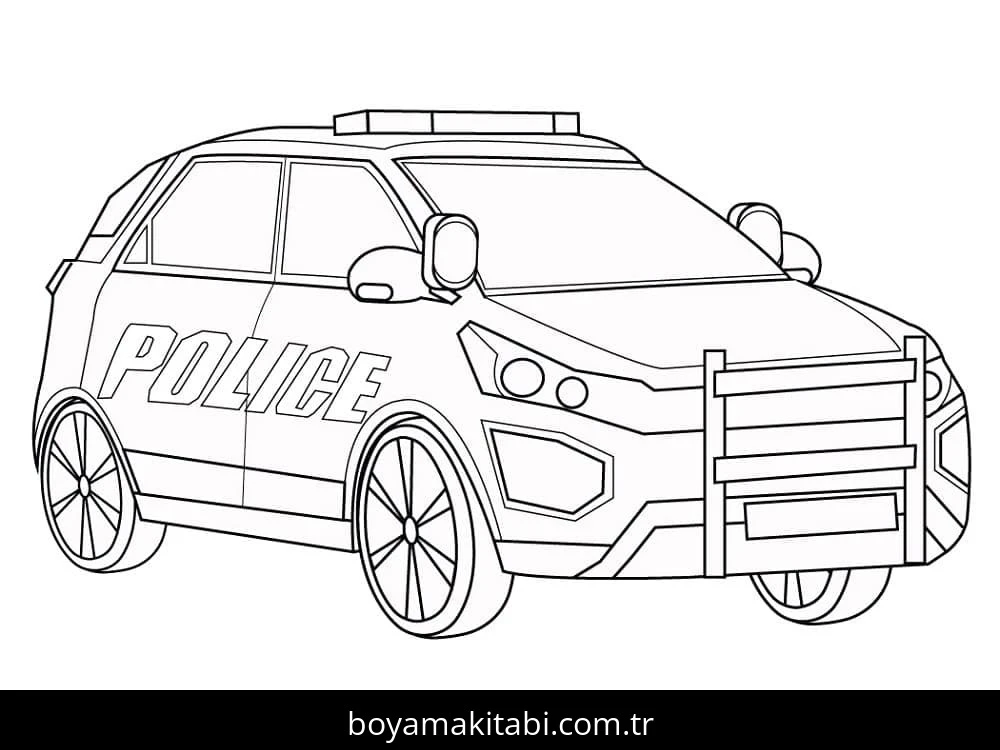 Araba boyama sayfası – çocuk aktivitesi, PDF indir