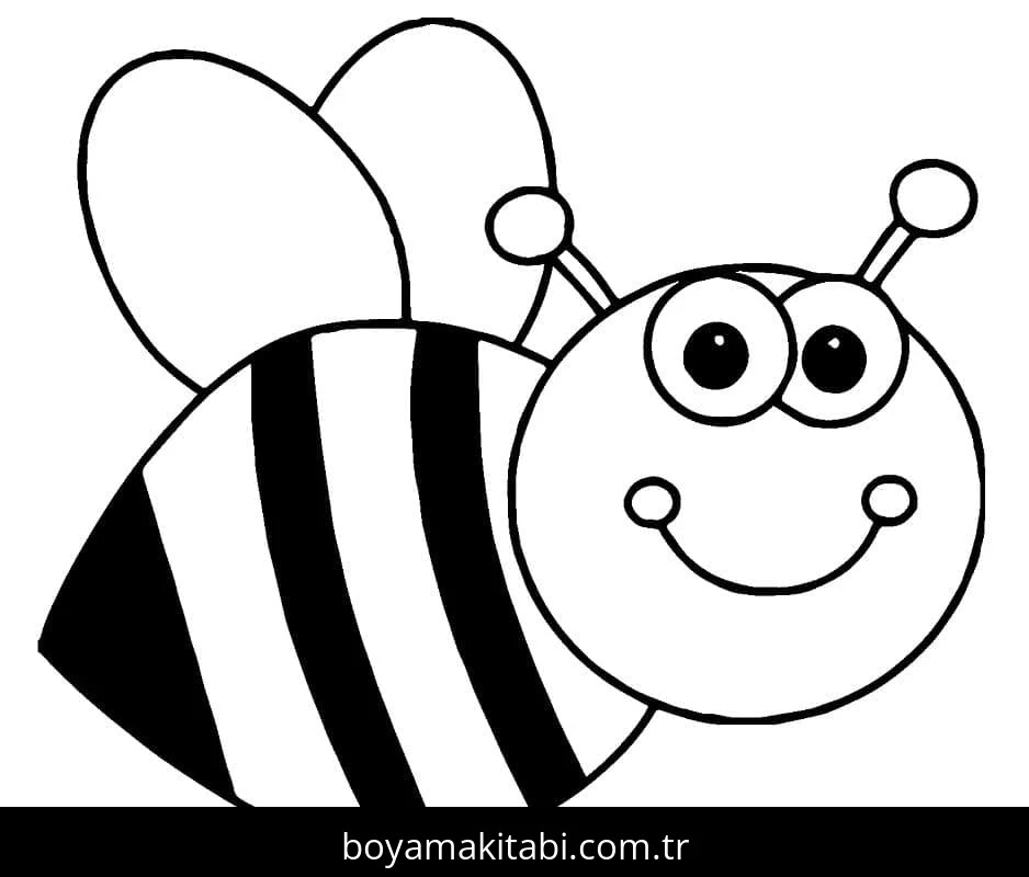 Arı boyama sayfası #112 – dikkat ve odaklanma geliştirir, A4 baskıya uygun