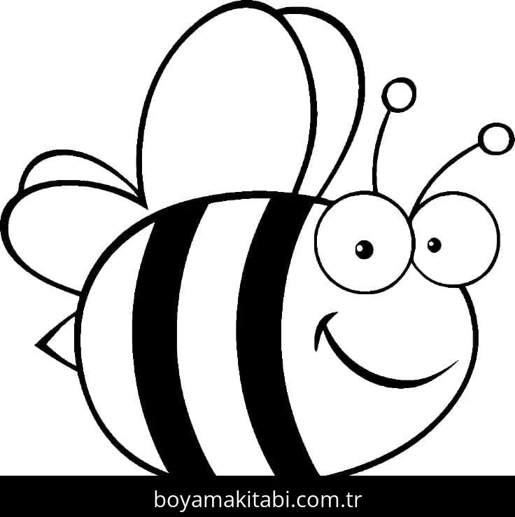 Arı boyama sayfası #146 – anaokulu etkinliği, motor becerileri destekler