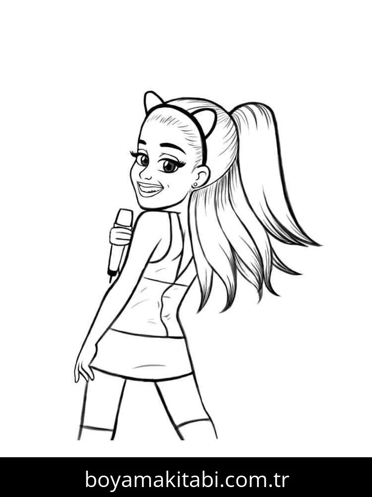 Ariana Grande boyama sayfası #16 – çocuklarla kaliteli zaman, yaratıcılığı geliştirir