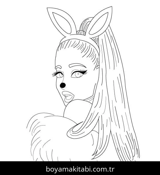 Ariana Grande boyama sayfası #18 – ücretsiz yazdır, boyama etkinliği