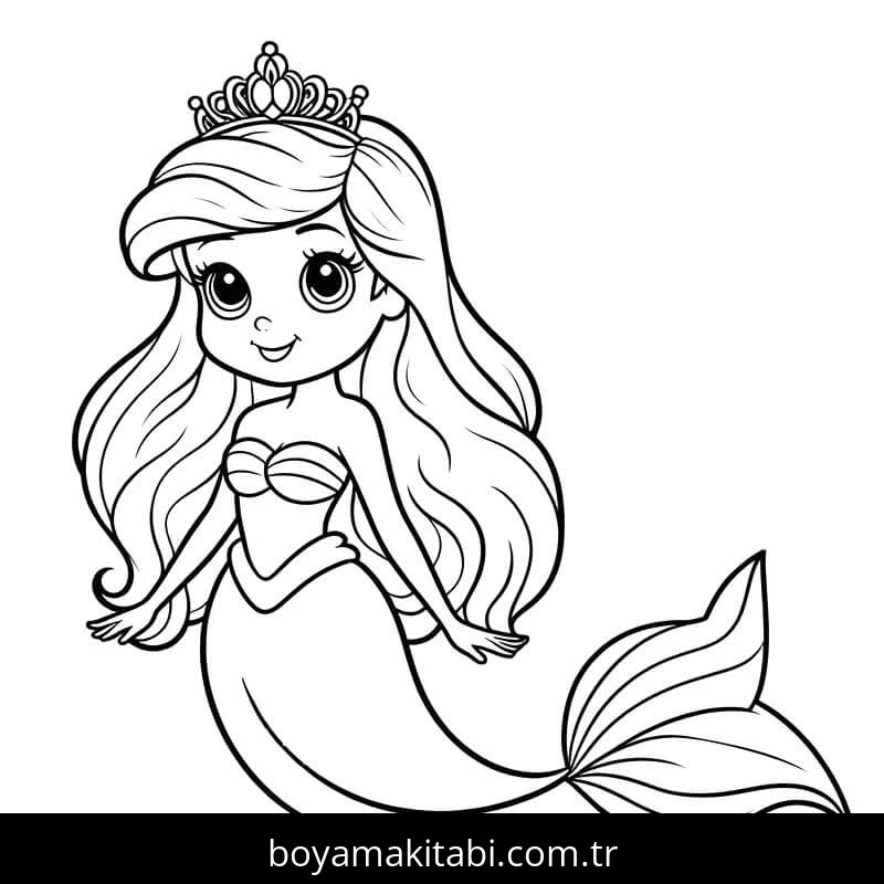 Ariel boyama sayfası – boyama çalışması, yaratıcılığı geliştirir