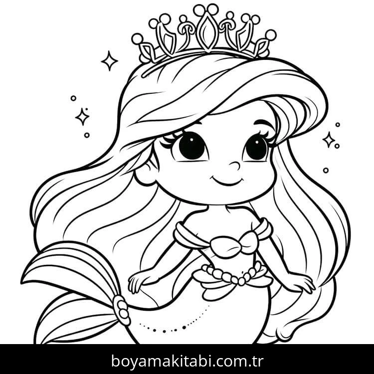 Ariel boyama sayfası – yaratıcılığı geliştirir, keyifli zaman