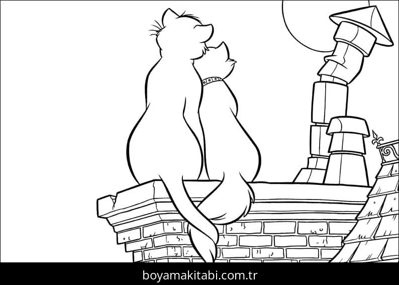 Aristokediler boyama sayfası – yaratıcılık, eğlenceli etkinlik