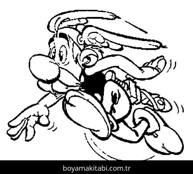 Asteriks ve Oburiks boyama sayfası – boyama çalışması, yaratıcılığı geliştirir