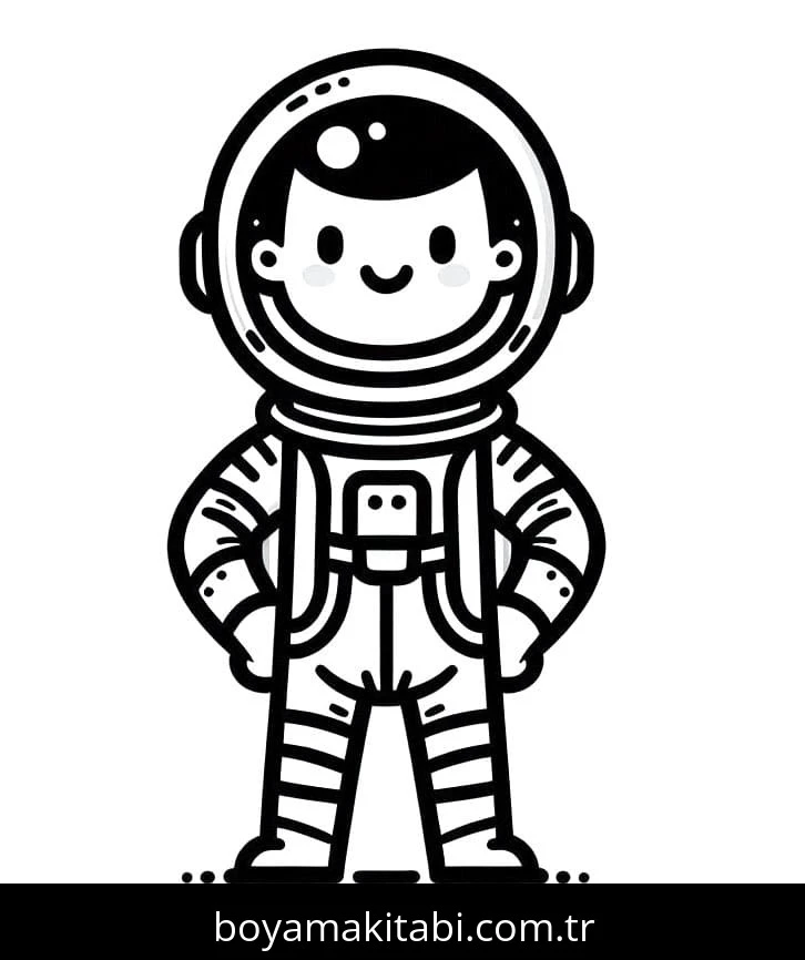Astronotlar boyama sayfası – keyifli zaman, renkli çizimler