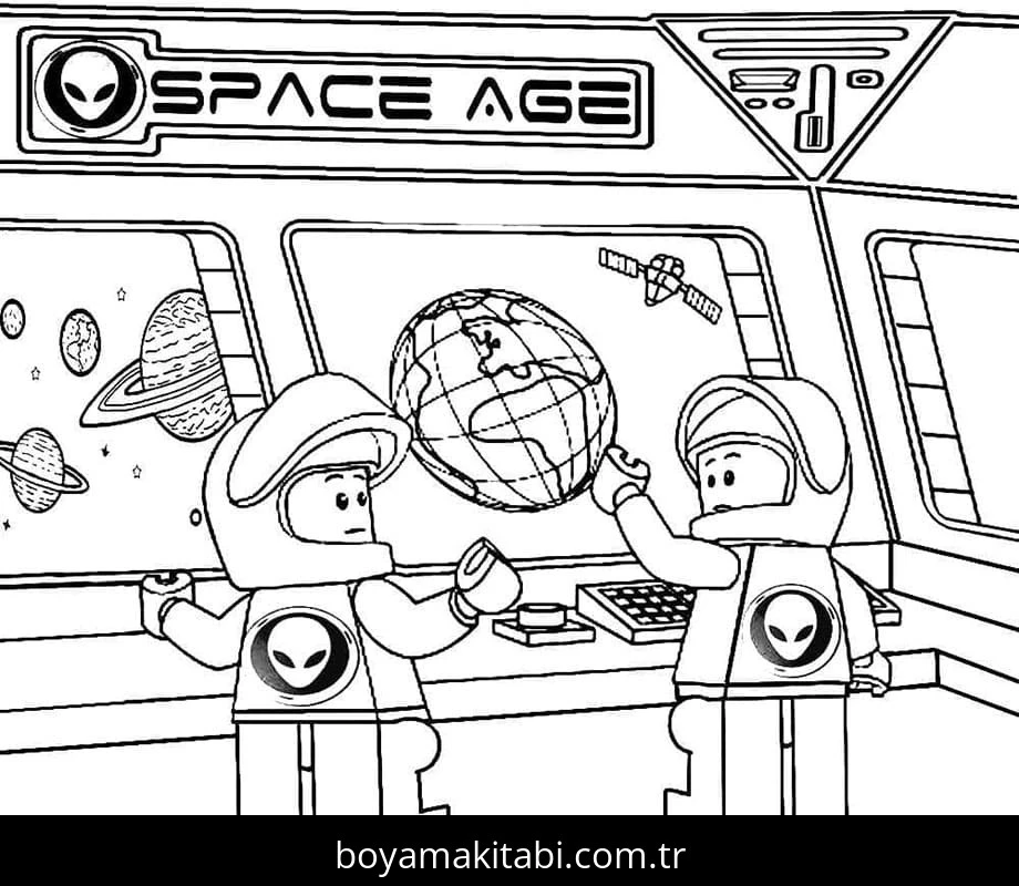 Astronotlar boyama sayfası – okul öncesi, evde etkinlik