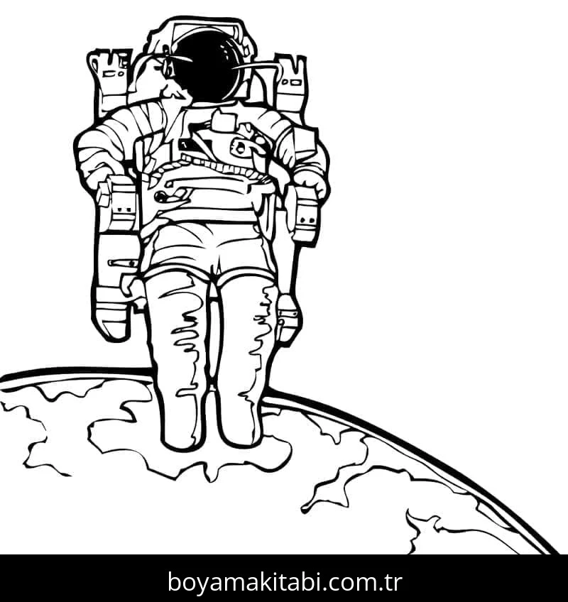 Astronotlar boyama sayfası – eğitici aktivite, yaratıcılık