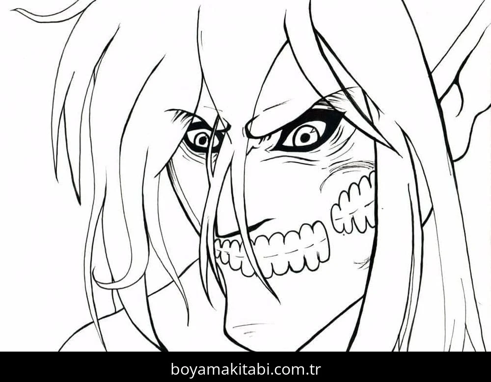 Attack on Titan boyama sayfası #32 – ekran süresine alternatif, çocuklarla kaliteli zaman