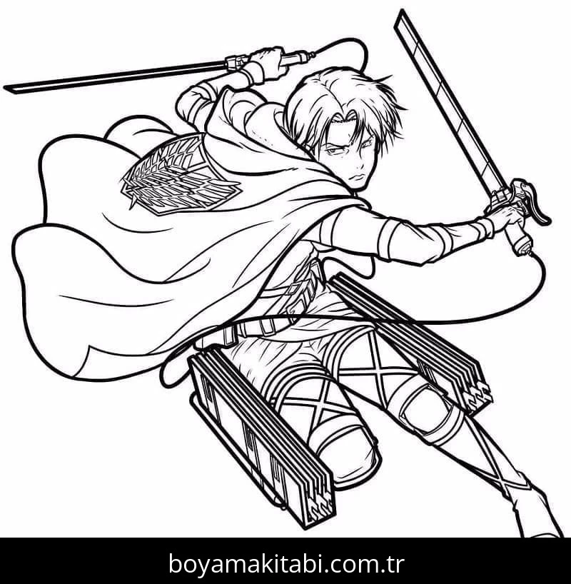 Attack on Titan boyama sayfası #36 – tamamen ücretsiz, çocuklar için