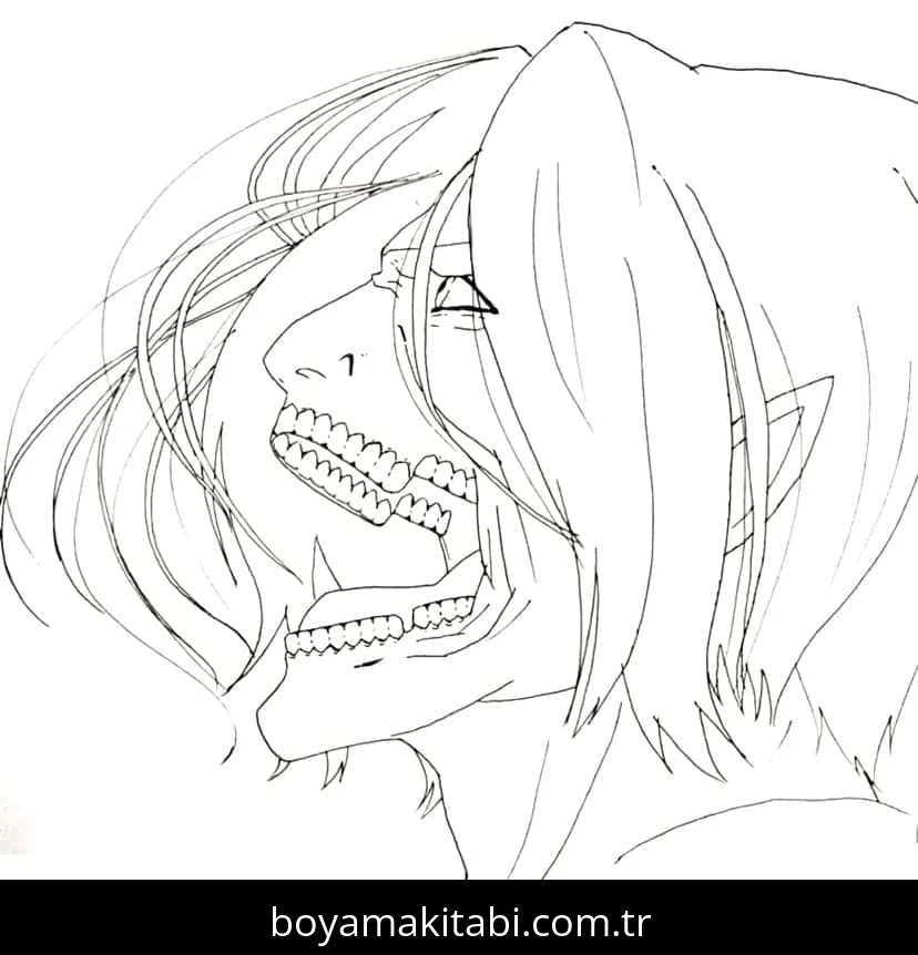 Attack on Titan boyama sayfası #37 – günlük etkinlik önerisi, kolay boyama